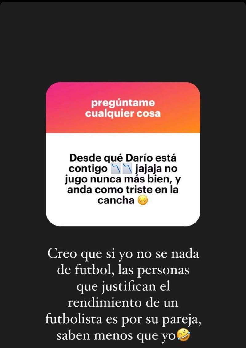 Catalina Díaz no dejó pasar las críticas a Darío Osorio y respondió con todo. / Foto: @cata.diazd