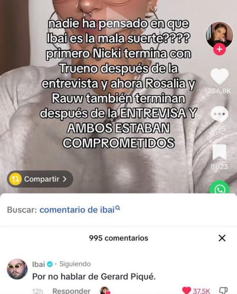 Internautas apuntan a Ibai Llanos como el responsable del varios quiebres, entre ellos, el de Rosalía y Rauw.