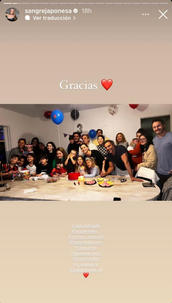 Benjamín Vicuña, Pampita y "China" Suárez conmueven con foto juntos en cumpleaños de uno de sus niños