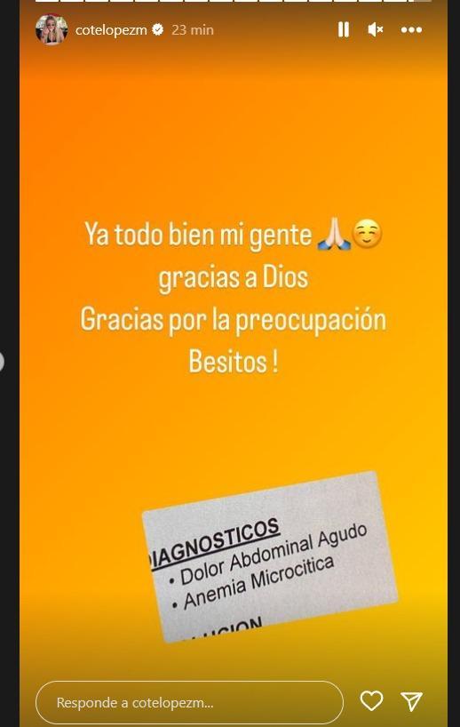 Captura Instagram @cotelopezm