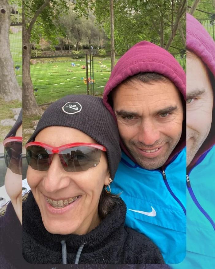 Erika Olivera junto a su esposo, Leslie Encina.