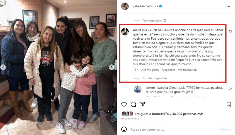 Revisa acá la publicación del Gala Caldirola y el mensaje de la mamá de Mauricio Isla - Foto Instagram
