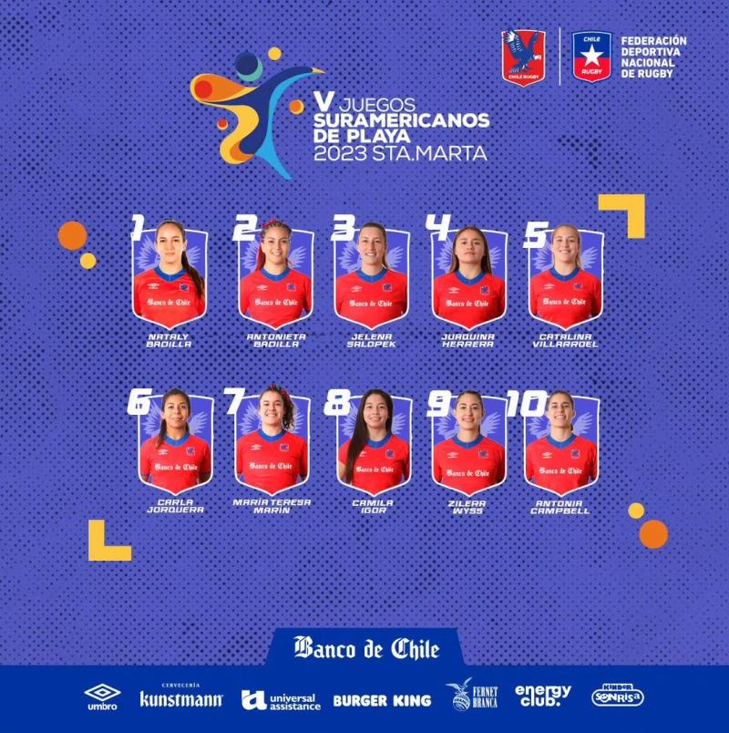 La nómina de Las Cóndores para los Juegos Suramericanos de playa Santa Marta 2023 - Instagram