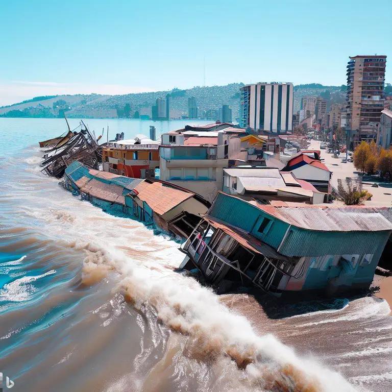 Valparaíso azotado por un tsunami según la IA