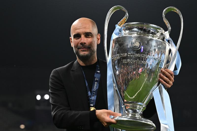 AFP - Josep Guardiola, campeón de la Champions League con el Manchester City