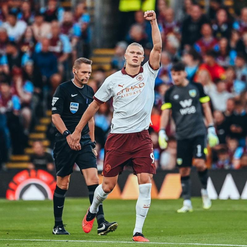 Erling Haaland marcó dos goles en el triunfo pero aún así recibió el reto de Pep Guardiola - Créditos: Instagram