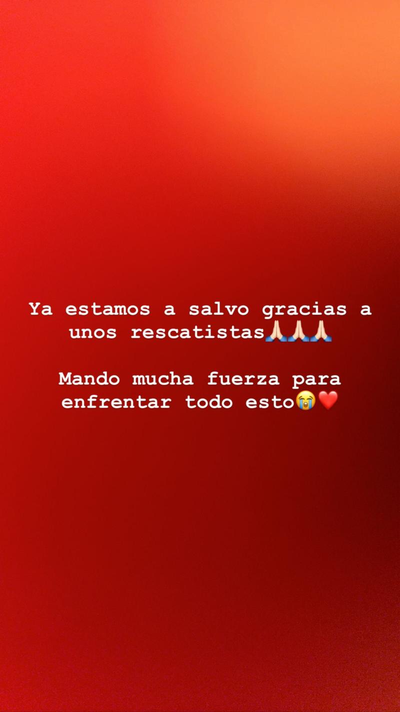 La esposa de Cristián Zavala actualizó su estado y el del futbolista tras sufrir con las lluvias - Créditos: Instagram