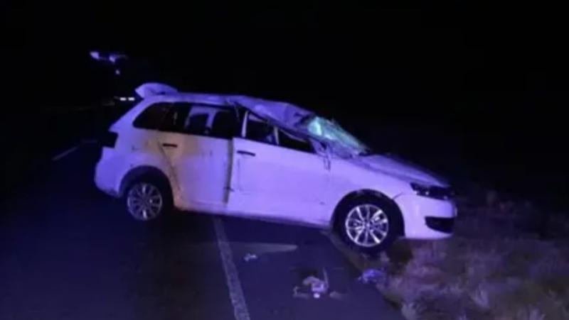 El auto en el que falleció Valentín Vanini, joven futbolista argentino - Créditos: Facebook