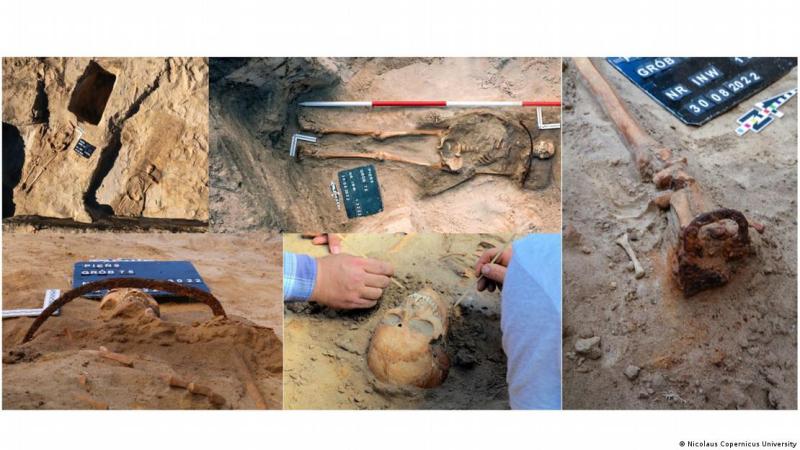 Los restos se encontraron a pocos metros del esqueleto de una mujer "vampiro" descubierto el año pasado (foto).