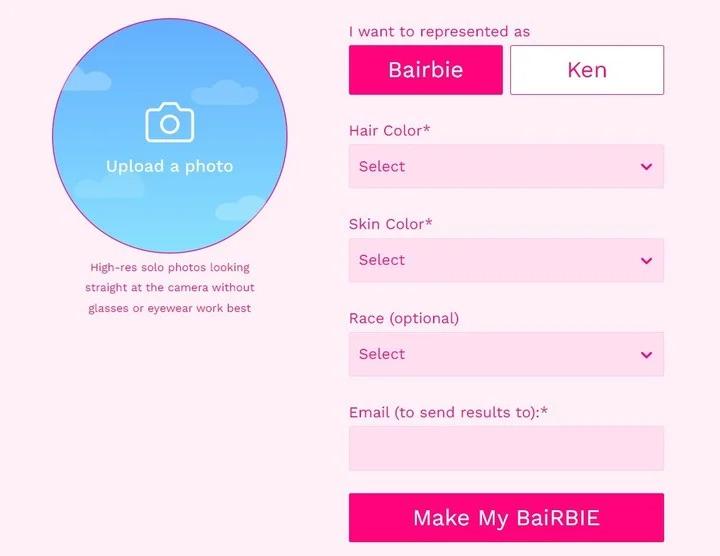 BaiRBIE.me - El sitio que te transforma en Barbie o Ken con IA
