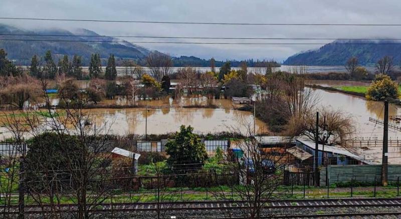 Agencia Uno - Inundaciones en Hualqui, región del Biobío