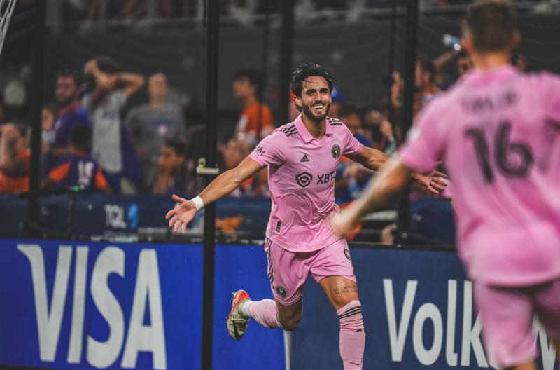 Lionel Messi asistió en dos oportunidades a Leonardo Campana en la clasificación de Inter Miami. Crédito: @InterMiamiCF