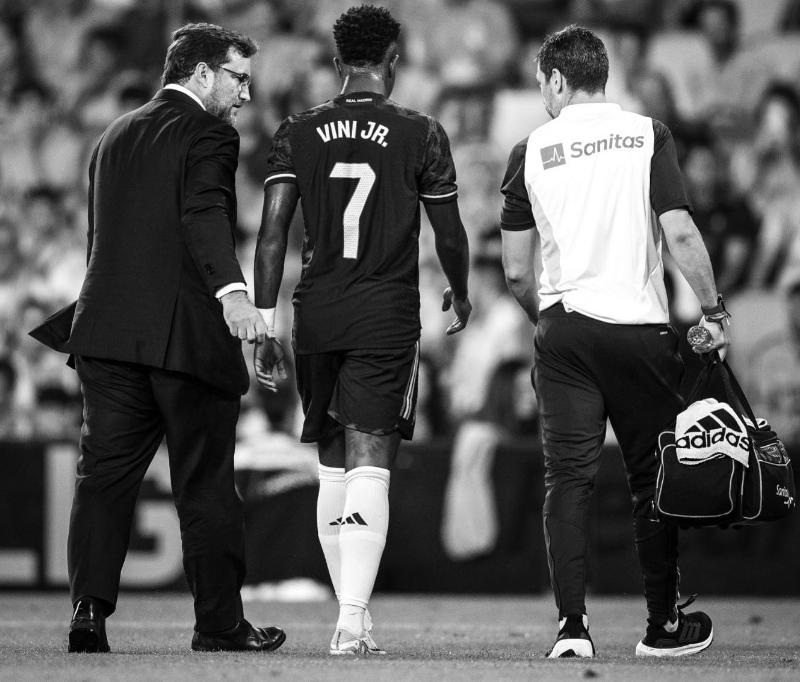 Vinicius Júnior se lesionó en Real Madrid y será baja para Brasil en las Eliminatorias. Crédito: @vinijr