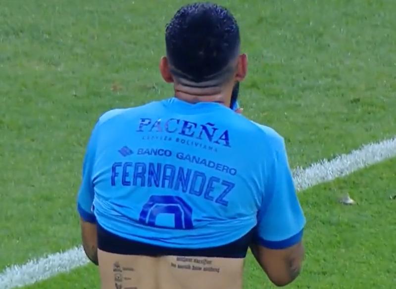 Ronnie Fernández falló un penal en la eliminación de Bolívar en la Copa Libertadores. Crédito: Captura.