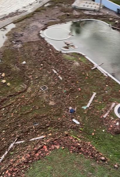 Así quedó la casa de Marcelo Ríos y Paula Pavic tras el paso del huracán Idalia.