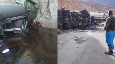 Cierran paso Los Libertadores por grave choque entre dos camiones: Hay una persona muerta