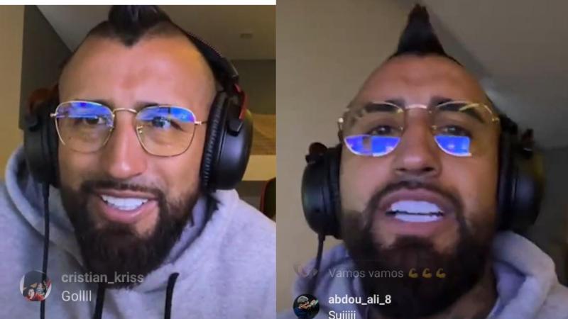 Arturo Vidal sorprende con su look en Twitch - Créditos: Captura