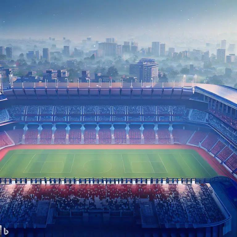 Revelan cómo sería el nuevo estadio de la U. Imagen: Bing Image Creator.