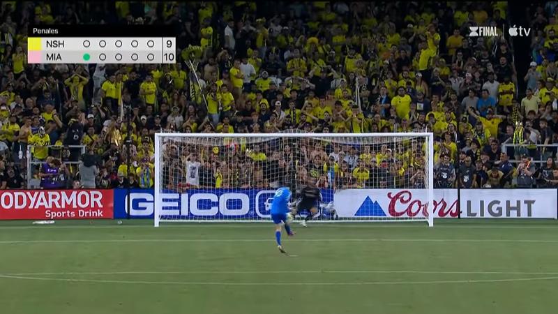 El arquero de Nashville fue criticado en redes sociales. Imagen: Pantallazo.