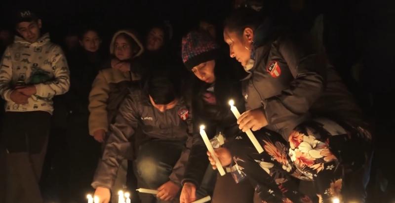 Andrés Sáez fue despedido en una velatón. Imagen: Pantallazo.