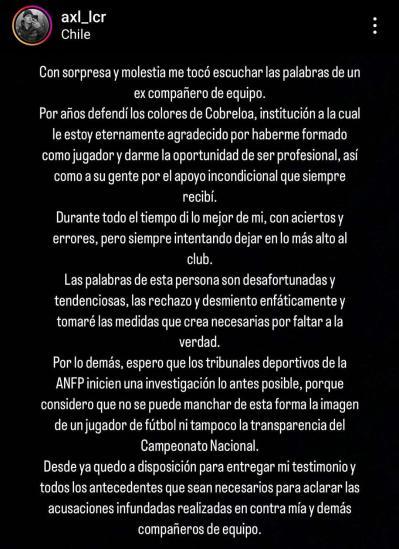 Axl Ríos alzó la voz tras las fuertes acusaciones de David Escalante.