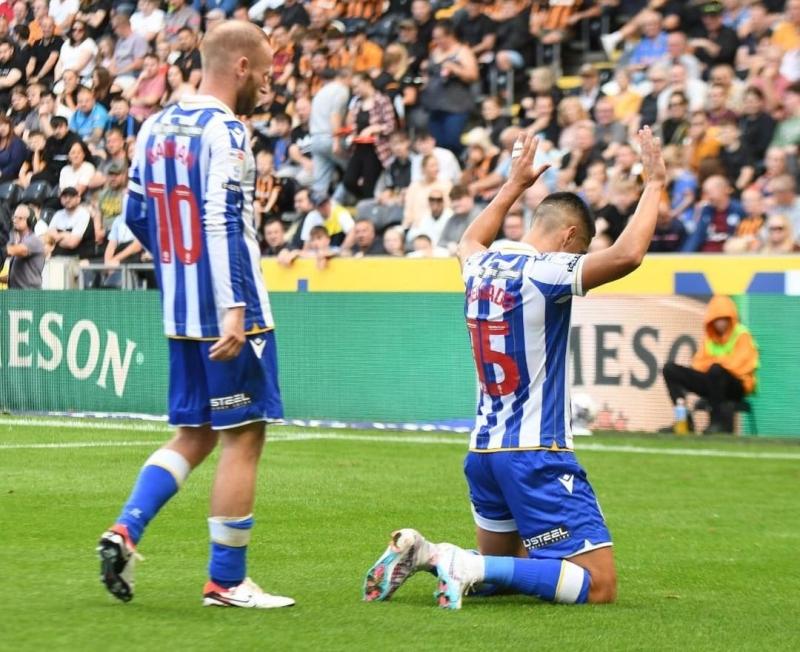 Juan Delgado celebró su primer gol con la camiseta de Sheffield Wednesday. / Foto: @Swfcofficial