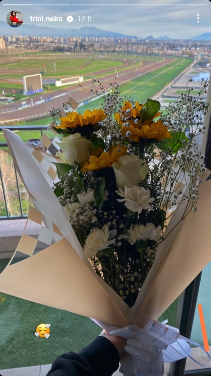 Bastián Muñoz sorprendió a Trini Neira con romántico regalo. / Foto: @trini.neira