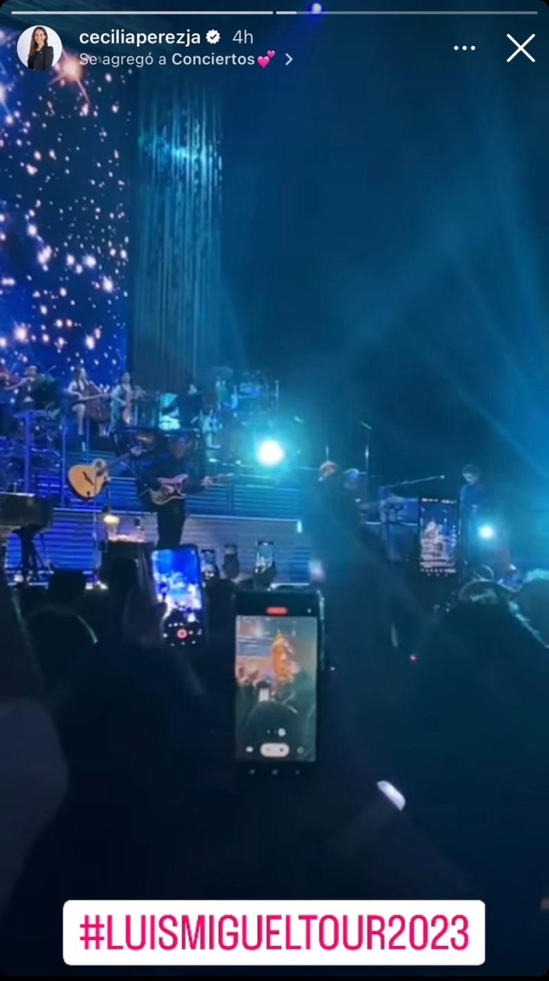 Cecilia Pérez compartió diversos registros en el concierto de Luis Miguel.