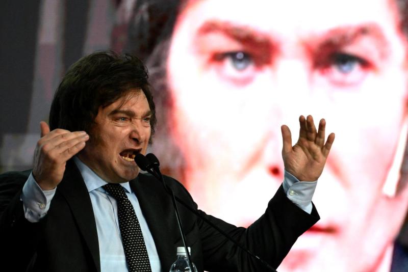 AFP - Candidato presidencial en Argentina Javier Milei