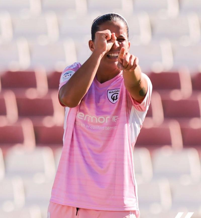 Karen Araya marcó uno de los goles en la victoria del Madrid CFF - Créditos: Prensa Club