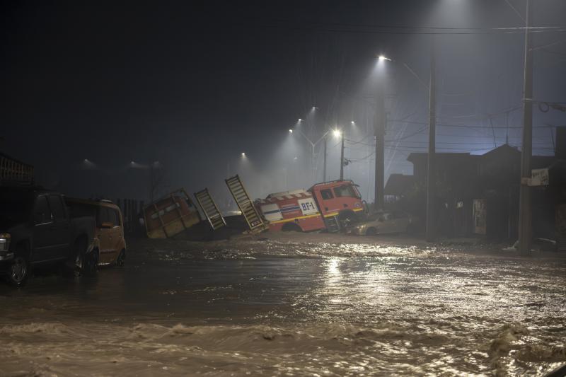 Agencia Uno - Referencial por alerta roja en Curarrehue, Región de la Araucanía
