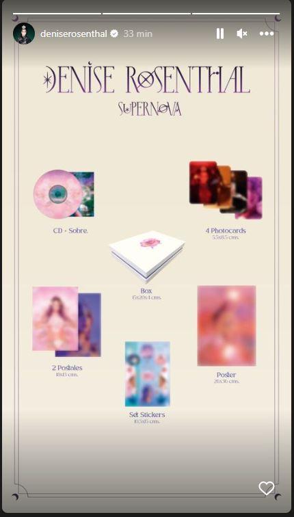 Captura Instagram Denise Rosenthal - El merchandising de 'Supernova'