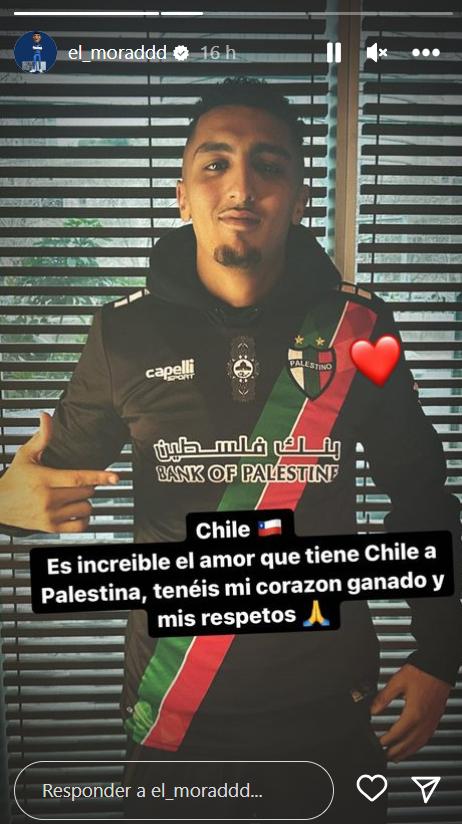 "Es increíble el amor que tiene Chile por Palestina", escribió Morad.
