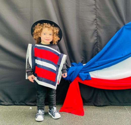 Hijo de Maxi Falcón se lució vestido de huaso chileno.