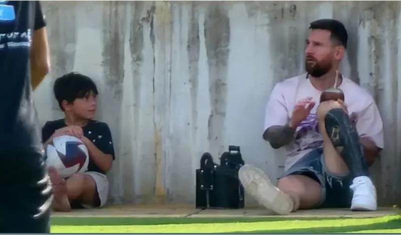 Lionel Messi estuvo presente en el debut de su hijo Thiago en las inferiores del Inter Miami.