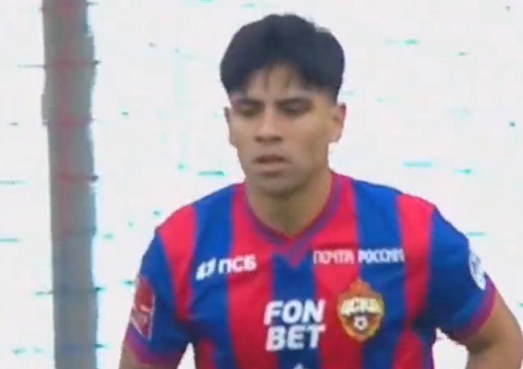 Víctor Dávila fue figura en el triunfo de CSKA Moscú sobre Sochi. Crédito: Captura.