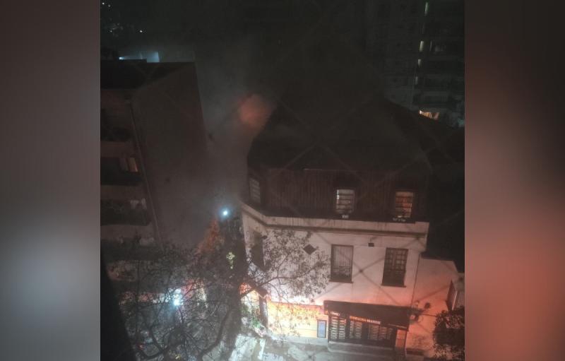 Incendio en Santiago Centro