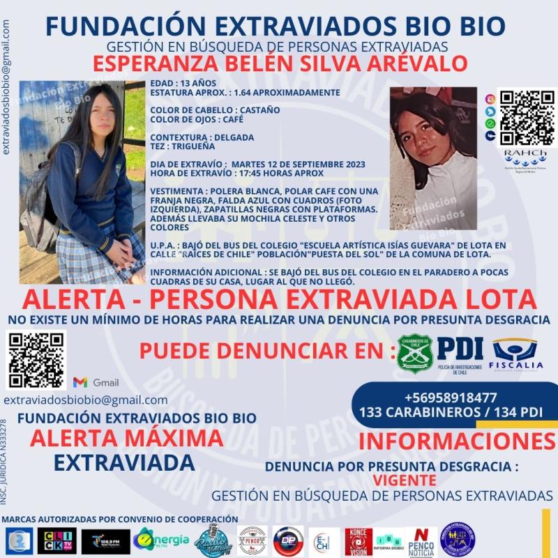 Extraviados Bío Bío - Estudiante desaparecida en Lota