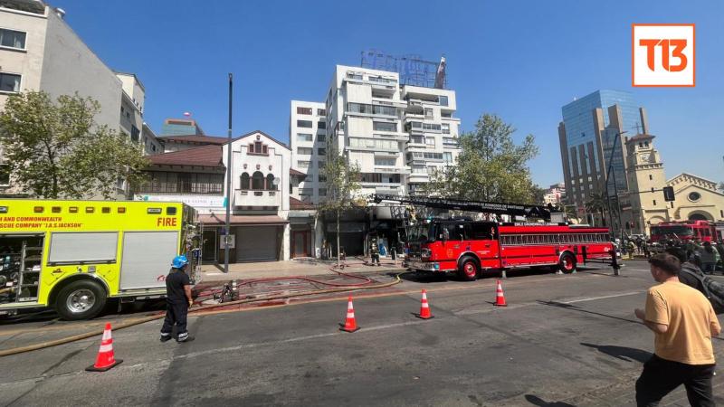 T13.cl - Incendio en Providencia