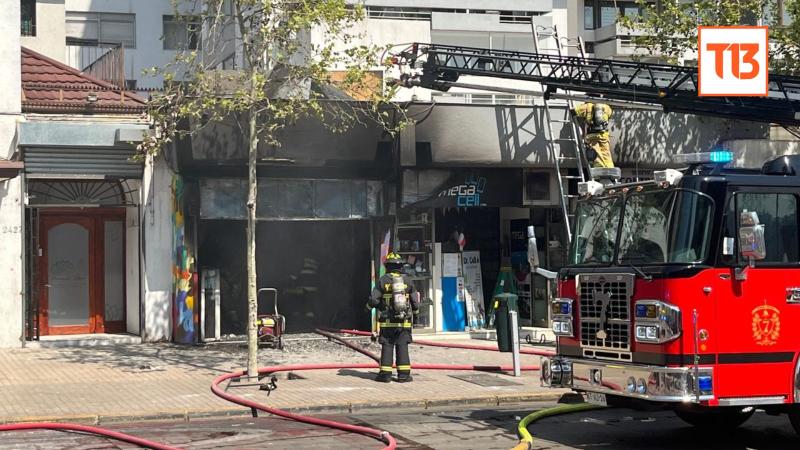 T13.cl - Incendio en Providencia