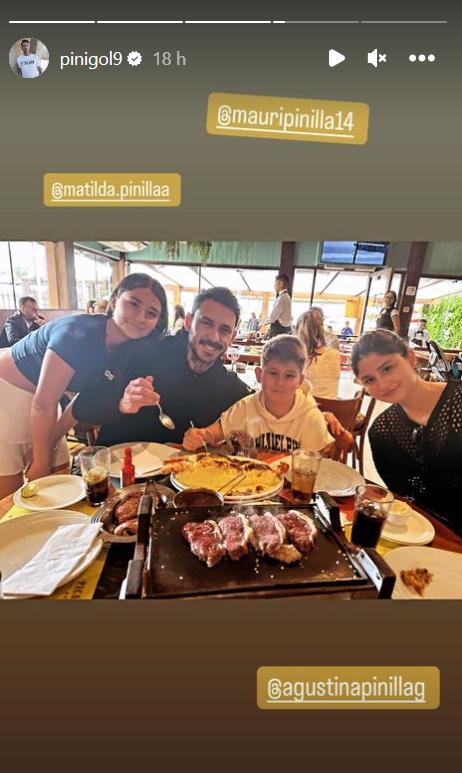 Mauricio Pinilla junto a sus hijos en Brasil - Créditos: Instagram