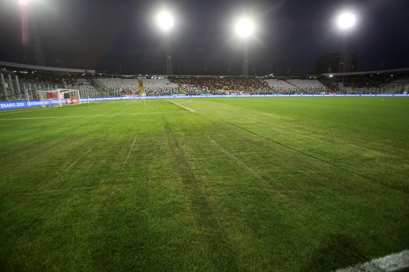 Cancha del estadio Monumental para el duelo enrtre la Roja vs Colombia - Créditos: Photosport