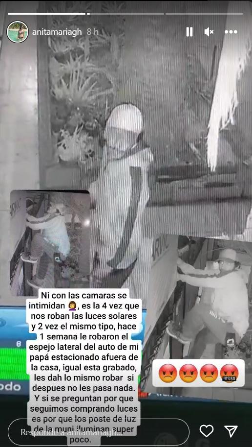 Anita González denunció un nuevo robo en su hogar. Imagen: Pantallazo.