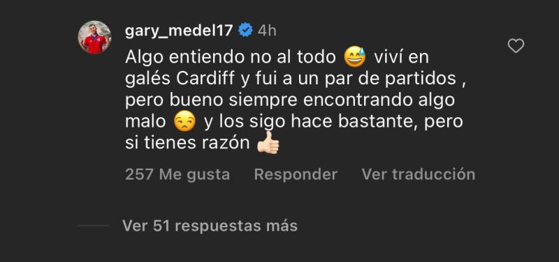 Gary Medel respondió a quienes lo criticaron - Créditos: Instagram