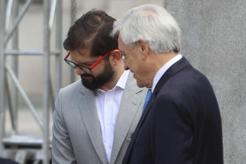 Agencia Uno - Presidente Boric y Sebastián Piñera