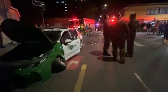 Captura Twitter @nicomedinapa - Carabineros fueron trasladados hasta una clínica