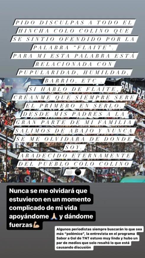 Roberto Cereceda tuvo que disculparse con los hinchas de Colo Colo - Créditos: Instagram