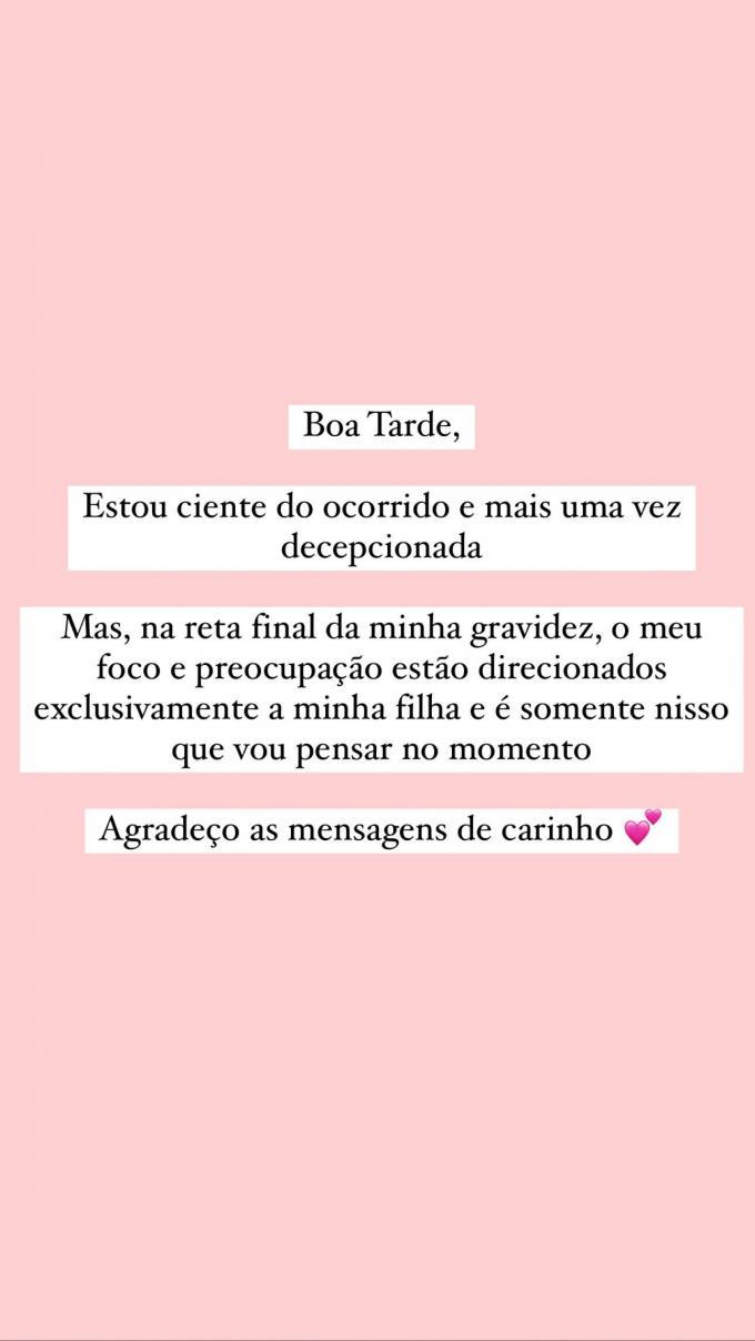 Bruna Biancardi a través de su cuenta de Instagram sobre la "nueva infidelidad" de Neymar.