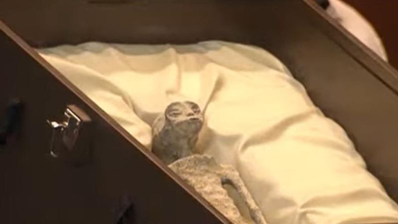 Congreso de México - Exhiben supuestos extraterrestres de mil años de antigüedad