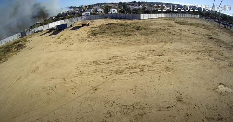 Cámaras de seguridad - inicio mega incendio en Viña del Mar